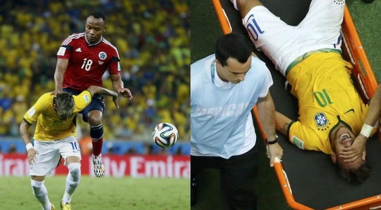 Zuñiga lesiona a Neymar