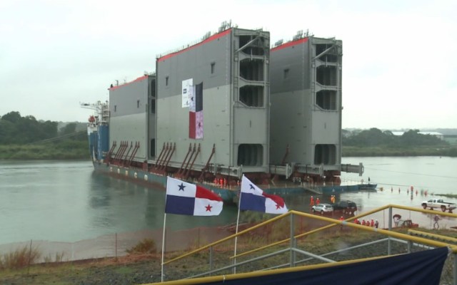 Foto: Fase final de la ampliación del Canal de Panamá, cuyas obras podrían estar listas en 2016 / AFP