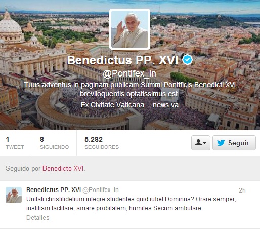 El Papa publica su primer tuit en latín (Imagen)