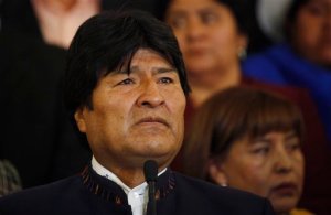 Evo Morales participa en la ceremonia de despedida de Chavez