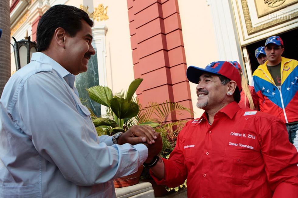 Maradona espera el llamado de Maduro para vestirse de soldado y pelear contra el imperio