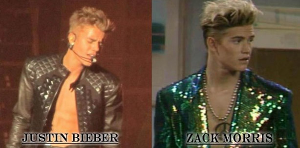 Retro separados al nacer: Justin Bieber y Zack de “Salvado por la Campana”
