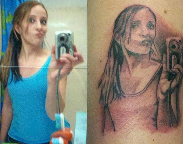Ella ama tanto las autofotos que se tatuó una de ellas