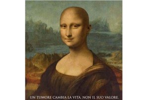 Una Mona Lisa calva concienciará sobre el cáncer (Foto)