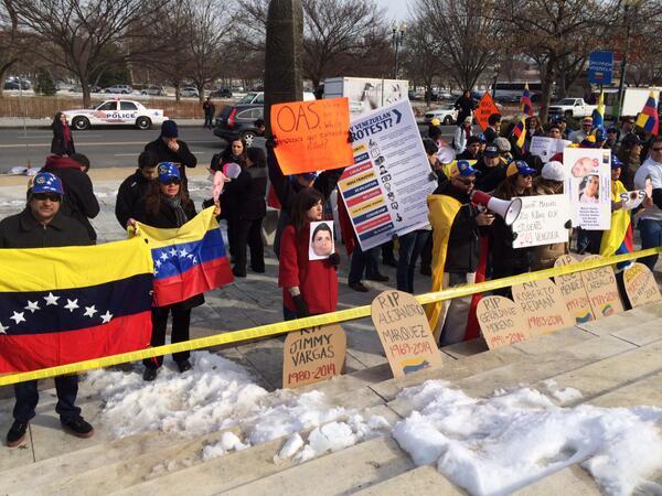 Venezolanos en Washington exigen a la OEA que se pronuncie (Fotos)
