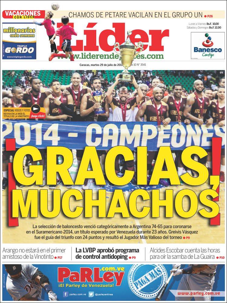 Portadas del martes 29 de julio de 2014