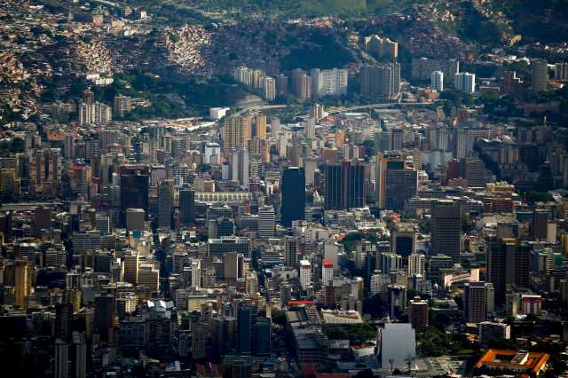 El centro de Caracas visto desde el cerro Avila