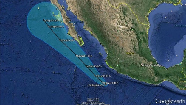 Huracán Odile alcanza categoría dos en Pacífico, cerca de costas mexicanas