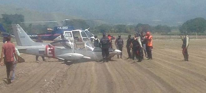 Dos heridos al estrellarse avión militar en Carabobo