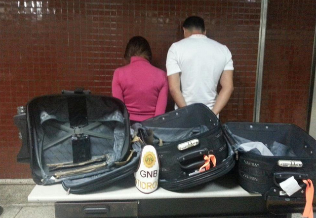 Detienen en Maiquetía a pareja de venezolanos con 16 kilos de cocaína (FOTOS)
