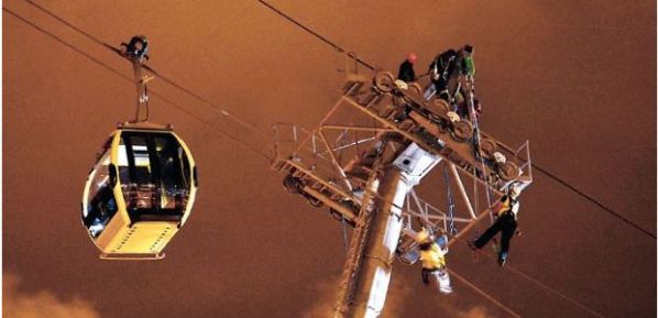 Ocho personas lesionadas al caer un árbol en línea de teleférico de La Paz