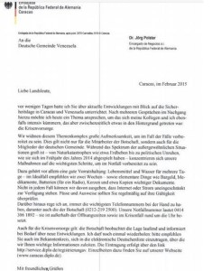 Comunicado de la Embajada alemana causa inquietud en Venezuela