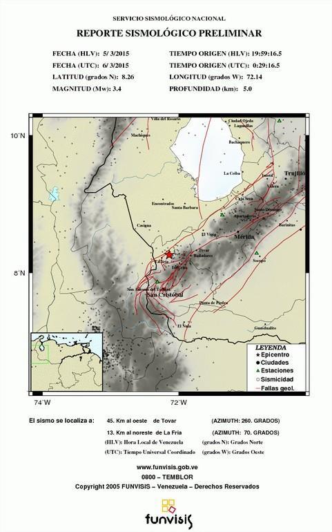 Sismo de magnitud 3.4 en Mérida