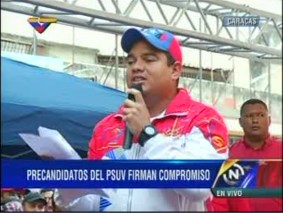 Precandidatos por el Psuv expresan apoyo hacia Cabello y firman acuerdo de compromiso