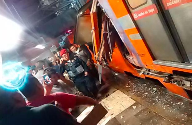 Choque de dos trenes en el metro de Ciudad de México deja al menos 12 heridos