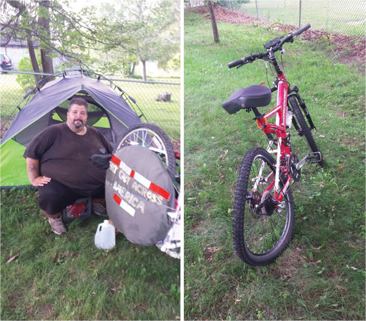 Hombre de 254 kg recorre EEUU en bicicleta para perder peso