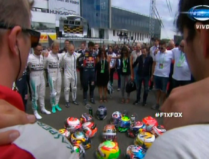Familiares de Bianchi asistieron al minuto de silencio en el GP de Hungría