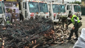 Policía de Colombia incauta 10 toneladas de cobre procedentes de Venezuela