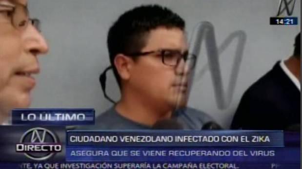 Venezolano con Zika en Perú: “No vine a traer la enfermedad”