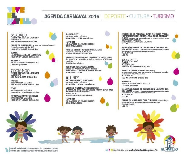 Agenda Carnaval El Hatillo