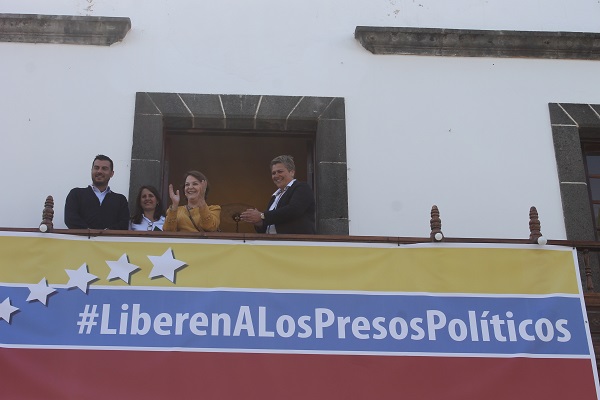 Mitzy de Ledezma recibió apoyo del Ayuntamiento de Los Llanos de Aridane