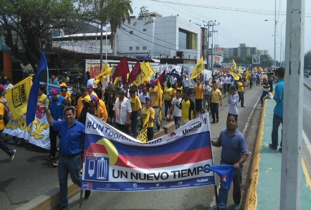 Marcha en Anzoátegui llegó hasta el CNE