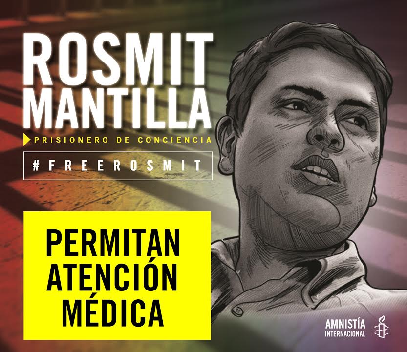 Amnistía Internacional: Gobierno niega acceso a la atención médica a Rosmit Mantilla