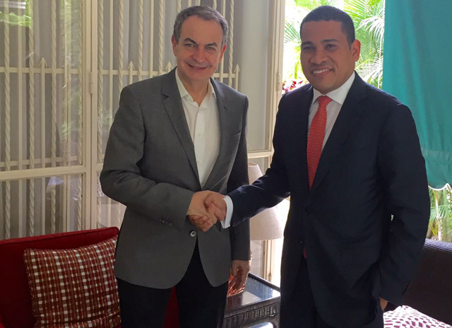 Leocenis García agradeció a Zapatero por sus esfuerzos en el diálogo y los presos políticos