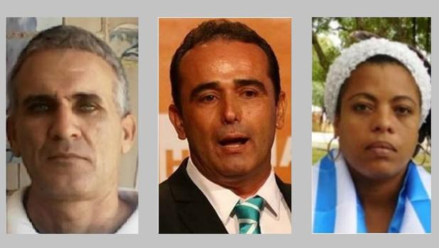 Tres de los presos políticos cubanos: Darío Pérez, Eduardo Cardet y Jacqueline Heredia - Directorio Democrático / ABC 