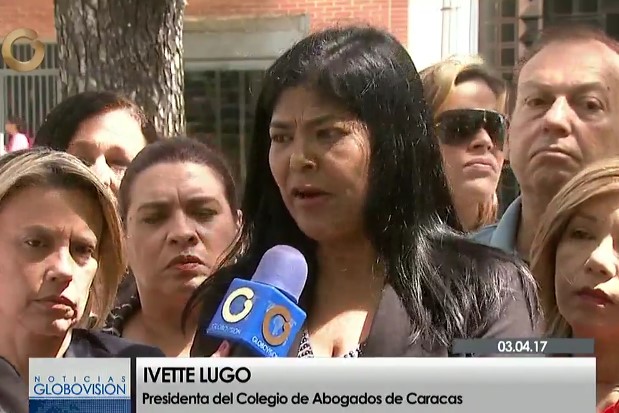 Ivette Lugo, presidenta del Colegio de Abogados del Distrito Capital / Foto captura TV