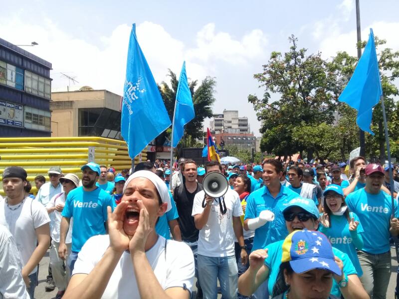 Vente Venezuela: No abandonaremos la calle hasta derrotar a la tiranía