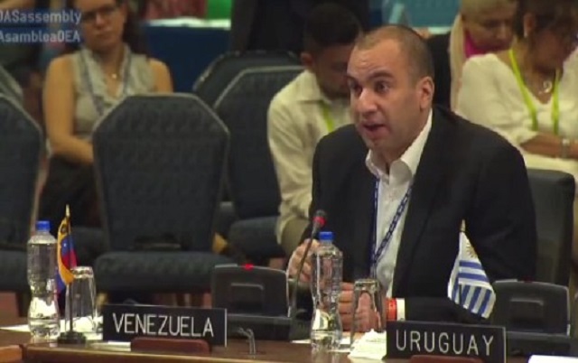 Delegado de Venezuela en la OEA / Foto captura tv