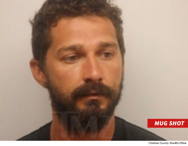 Fotografía de Shia Labeouf tomada por la policía tras su arresto. Foto: cortesía TMZ