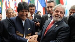 ¡Ya salió el primero!.. Evo Morales le expresó su apoyo al condenado Lula con una “fotico”