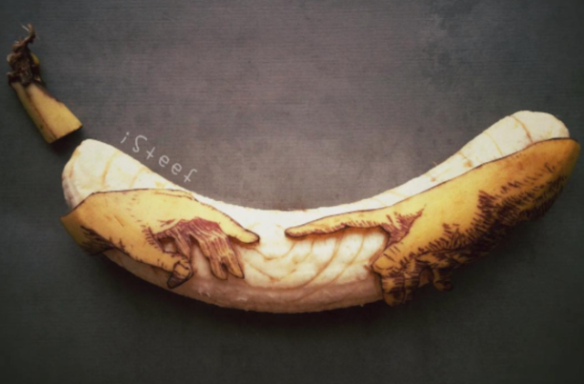 El artista y diseñador holandés, Stephan Brusche se inspiró en bananas durante sus momentos de ocio