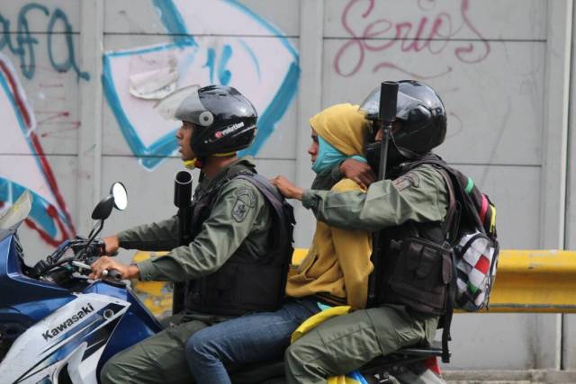 Detenidos en Bello Campo este #27Jul tras represión de la GNB / Foto: Régulo Gómez