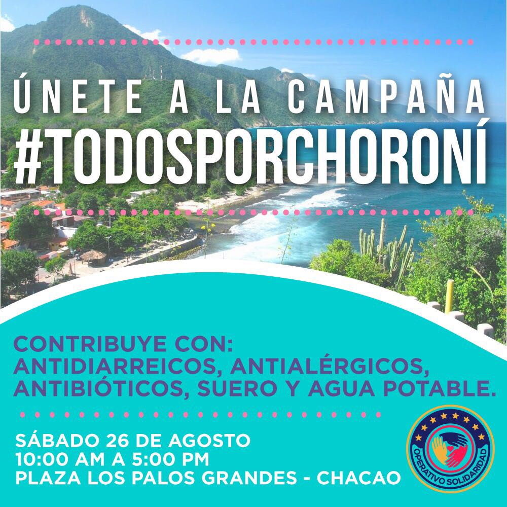 Diana D’Agostino: Este sábado #TodosPorChoroni