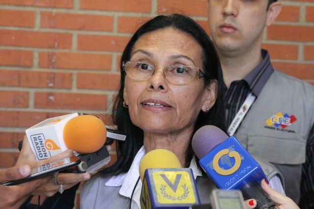 La rectora del Consejo Nacional Electoral (CNE), Socorro Hernandez. Foto: AVN