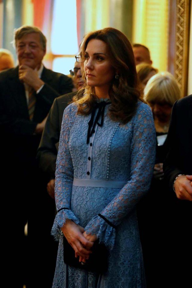 Catherine Duchess of Cambridge celebrates World Mental Health Day at Buckingham Palace in London, Britain, October 10, 2017. REUTERS/ Heathcliff O'Malley/Pool