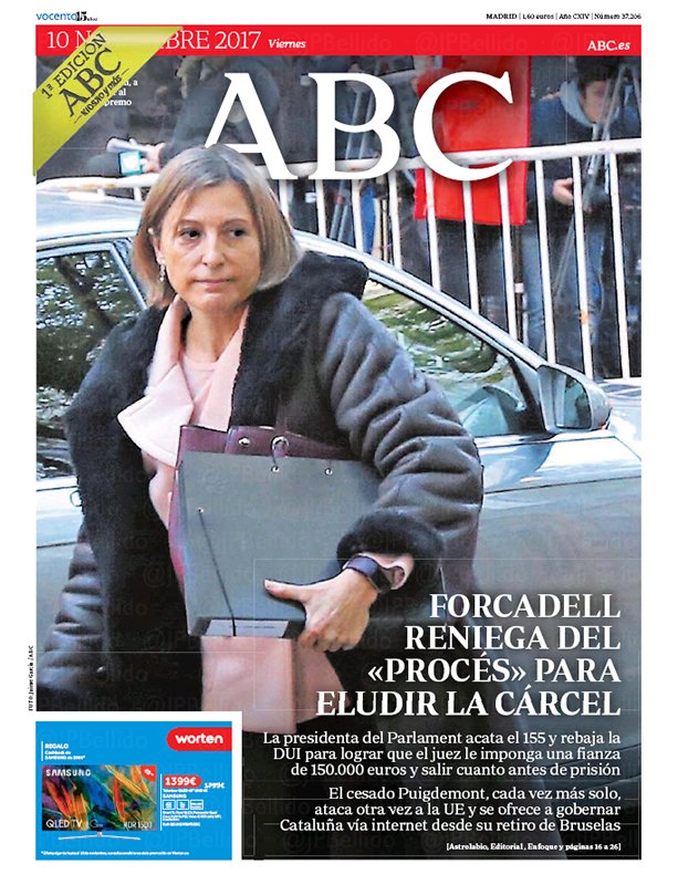 Portadas de la prensa internacional de este viernes 10 de noviembre 2017