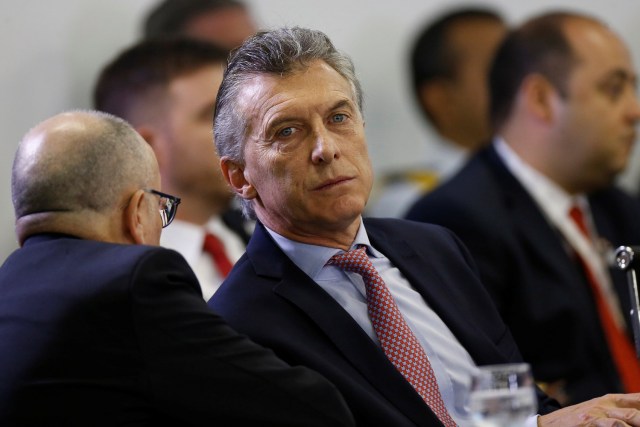 Argentina's President Mauricio Macri attends a working session at Mercosur trade bloc annual summit in Brasilia, Brazil December 21, 2017. REUTERS/Adriano Machado