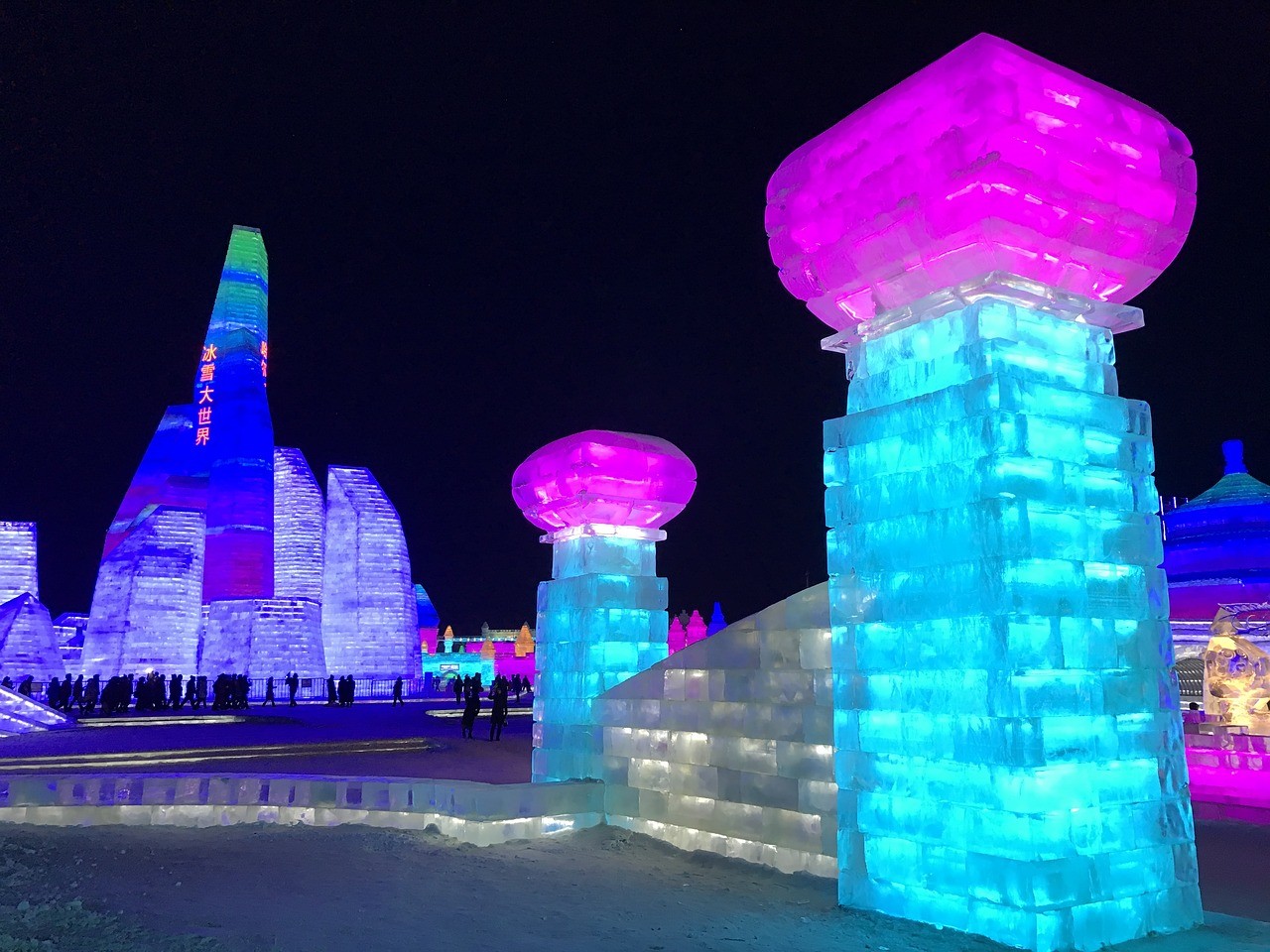 El increíble concurso de esculturas de hielo en la ciudad china de Harbin
