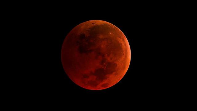 Imagen de una superluna azul de sangre. (NASA)