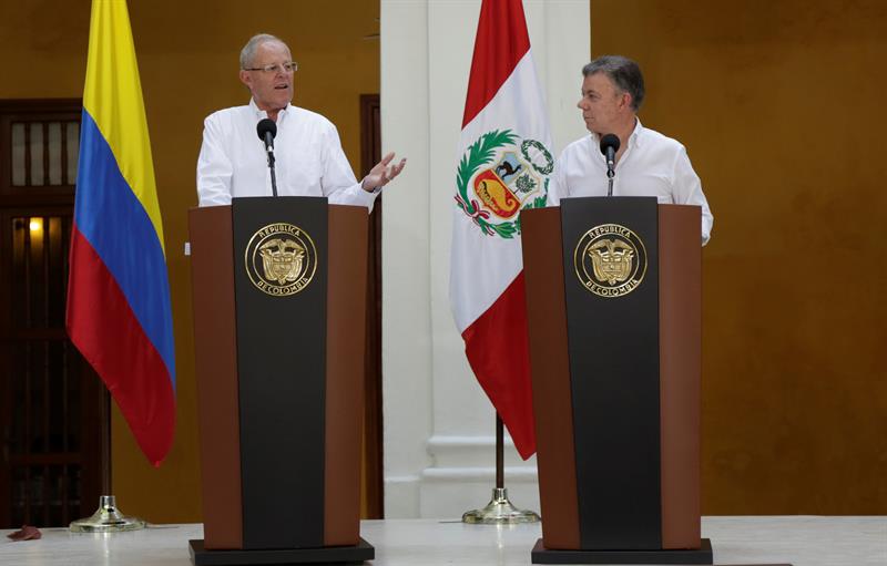 Santos y Kuczynski reiteran llamado al Gobierno bolivariano para que permita el ingreso de ayuda humanitaria