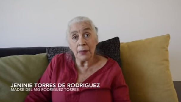 Madre del general Miguel Rodríguez Torres. Foto captura de video 