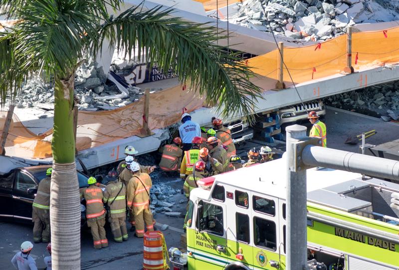 Identificados cinco de los fallecidos en colapso de puente en Miami