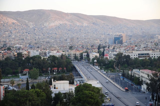 A general view shows the city of Damascus, Syria April 14, 2018. SANA/Handout via REUTERS THIS IMAGE HAS BEEN SUPPLIED BY A THIRD PARTY. REUTERS IS UNABLE TO INDEPENDENTLY VERIFY THIS IMAGE