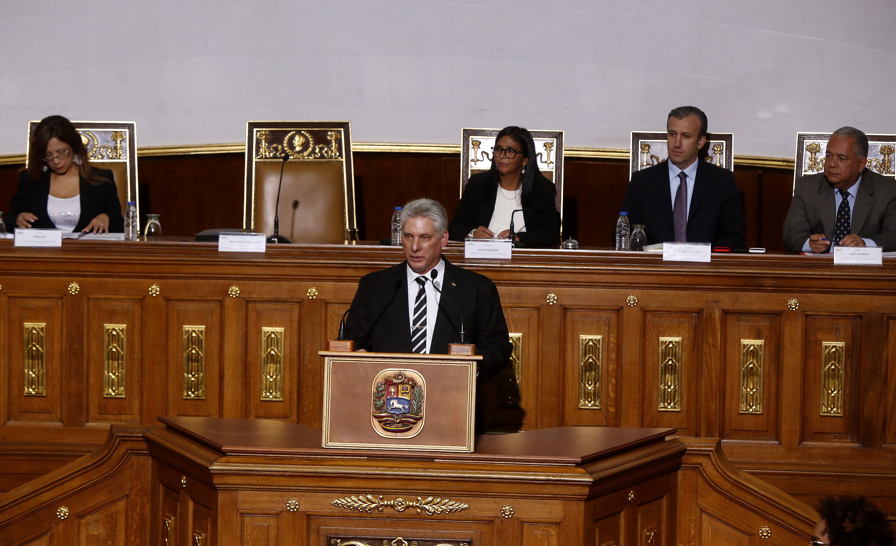 LA FOTO: El presidente cubano en la ANC cubana