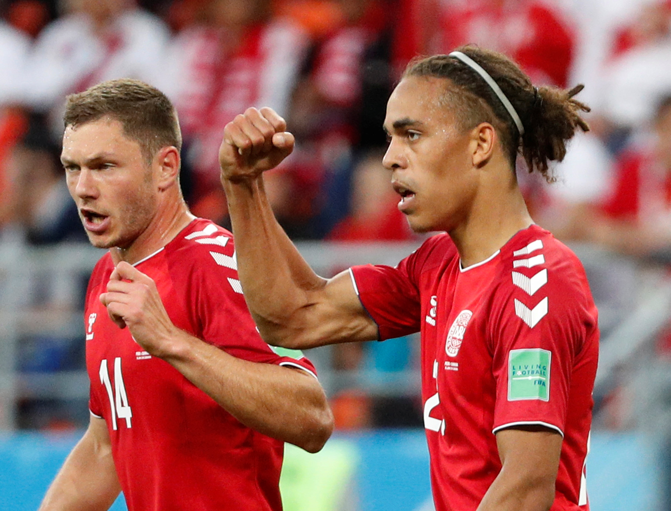 En FOTOS: El partidazo en el que Dinamarca se impuso a Perú en el Mundial #Rusia 2018