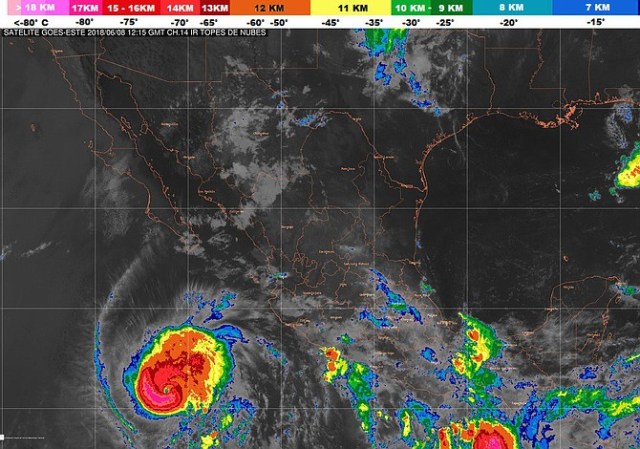 El ciclón avanza en dirección oeste-noroeste | FOTO TWITTER @CONAGUA_CLIMA